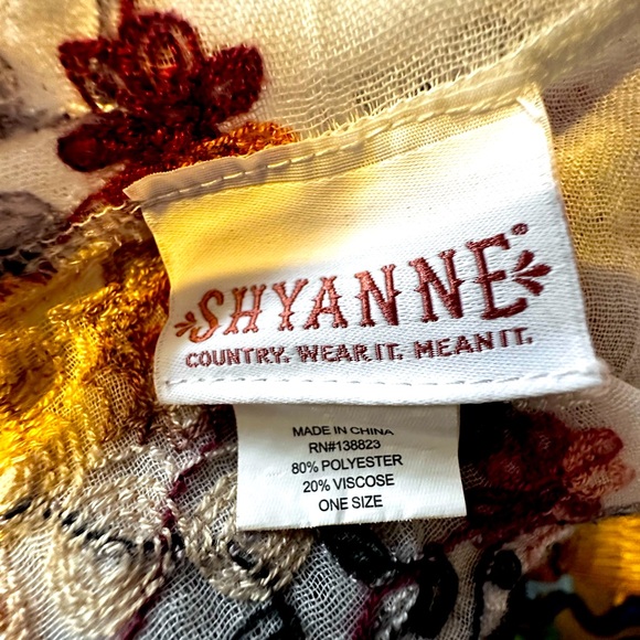 NWOT Shyanne Western Style Multicolor Embroidered Cardigan One Size - Picture 3 of 3